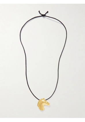 YSSO - Aethon Gold-plated And Cord Necklace - One size