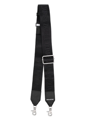 Zadig&Voltaire logo-print detail bag strap - Black