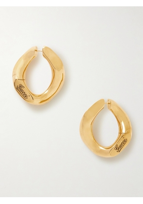 Gucci - Large Gold-tone Hoop Earrings - One size