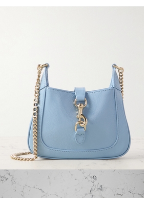Gucci - Jackie Notte Mini Crinkled Patent-leather Shoulder Bag - Blue - One size