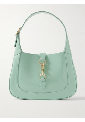 Gucci - Jackie Small Patent-leather Shoulder Bag - Green - One size