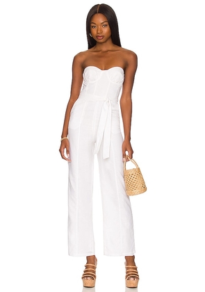 Lovers and Friends Steph Jumpsuit in White. Size S, XS.