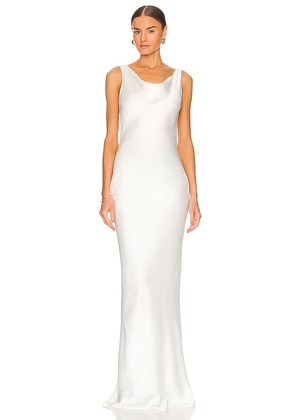 Norma Kamali Maria Gown in White. Size L, S, XS.