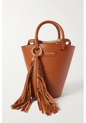 See By Chloé - Cecilia Tasseled Leather Tote - Brown - One size