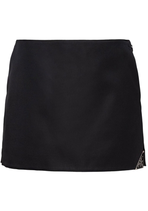 Prada Re-Nylon triangle-logo miniskirt - Black