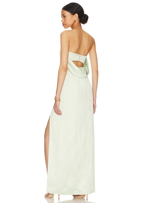 Lovers and Friends Bellamy Gown in Sage. Size S, XXS.