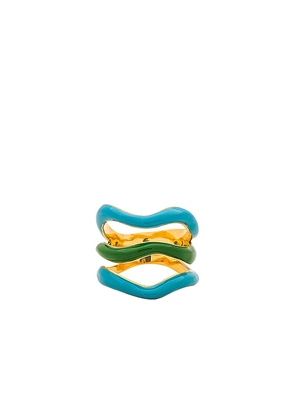 Joanna Laura Constantine Multi Wave Ring in Blue. Size .