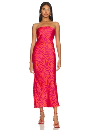 Lovers and Friends Eiden Midi Dress in Red. Size S.