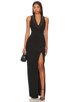 LIKELY Topher Gown in Black. Size 0, 00, 2.