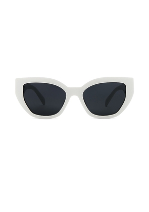 Prada Cat Eye Sunglasses in White.