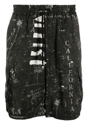 AMIRI abstract-prints bermuda shorts - Black