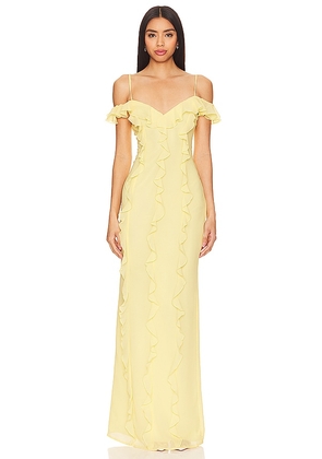 Lovers and Friends Marisol Gown in Yellow. Size XL.
