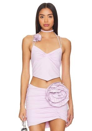 LAMARQUE Tayana Top in Lavender. Size XL.