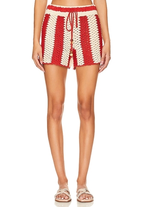 Rhode Alani Short in Red. Size L, S.