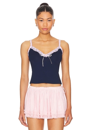 MORE TO COME Aleena Cami Top in Navy. Size M, S, XS.