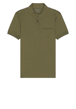 OUTERKNOWN Sojourn Polo in Olive. Size S, XL/1X.