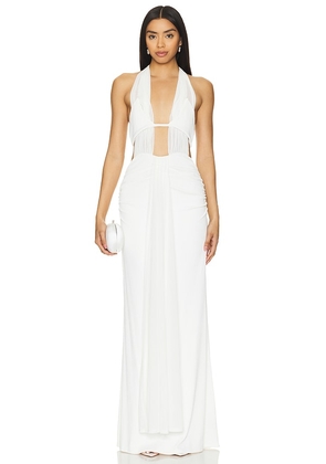 NBD Ilta Maxi Dress in White. Size L, S, XL, XS, XXS.