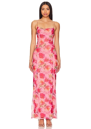 MORE TO COME Ciara Maxi Dress in Pink. Size M, S, XS, XXS.