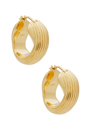 Missoma X Lucy Williams Chunky Entwined Hoops in Metallic Gold.