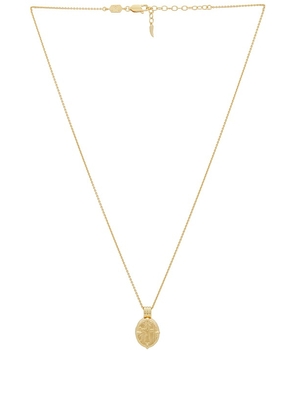 Missoma X Lucy Williams Roman Pendant Necklace in Metallic Gold.