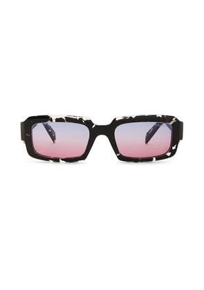 Prada Rectangular Frame Sunglasses in Black.