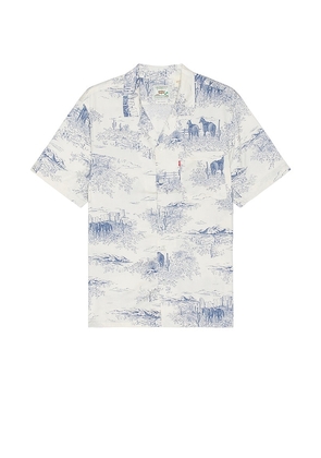 LEVI'S The Sunset Camp Shirt in White. Size M, S, XL/1X.
