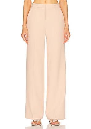 L'AGENCE Livvy Straight Leg Trouser in Tan. Size 10, 8.