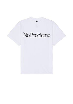 No Problemo Short Sleeve Tee in White. Size M, S, XL/1X, XS.