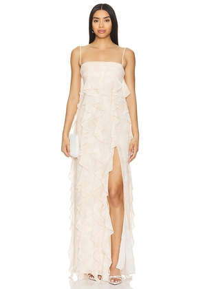 Lovers and Friends Noa Gown in Beige. Size M, S, XL, XS.
