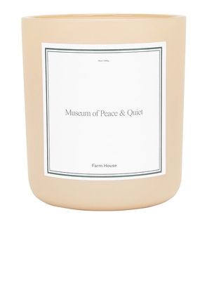 Museum of Peace and Quiet Farm House Candle in Tan.
