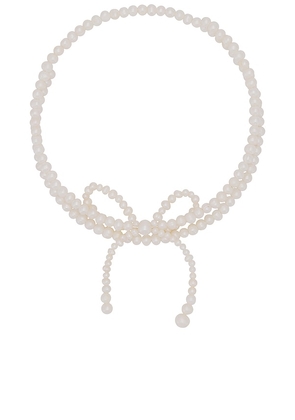 joolz by Martha Calvo Coquette Double Necklace in Ivory.