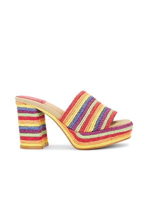 Jeffrey Campbell Cabana Sandal in Red,Yellow. Size 6, 6.5, 7, 7.5, 8, 8.5, 9, 9.5.