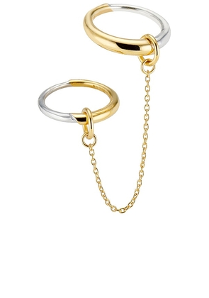 SENIA Chain Ring in Metallic Gold. Size 4/5, 6/7.
