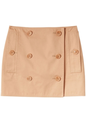 Burberry trench cotton mini skirt - Neutrals
