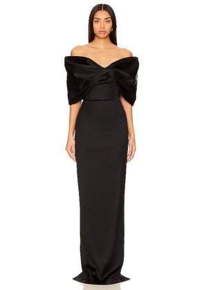 SAU LEE Paloma Gown in Black. Size 2.