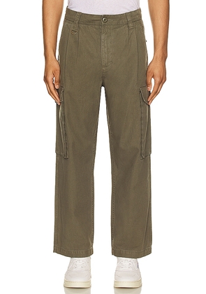 THRILLS Issued Big Slacker Cargo Pant in Green. Size 28, 36.