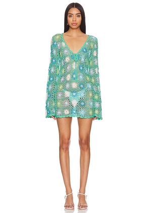 Show Me Your Mumu Vacay Mini Coverup in Blue. Size S.