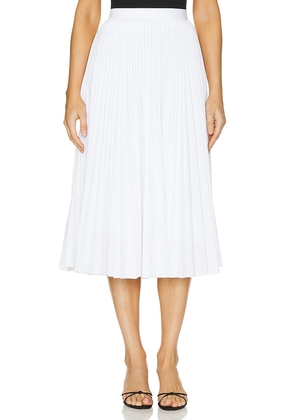 Theory Sunburst Midi Skirt in White. Size 0, 2, 6, 8.