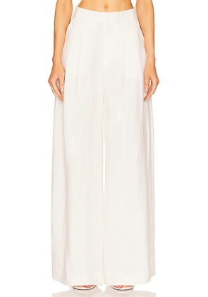 St. Agni Tailored Pant in Ivory. Size S, XL, XS.