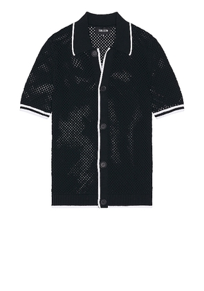 SER.O.YA Michael Crochet Cardigan in Black. Size S, XL/1X.