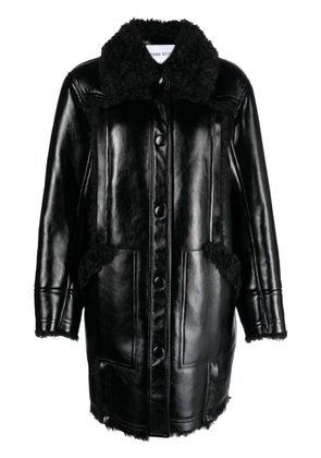 STAND STUDIO Ramona faux-leather coat - Black