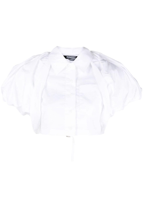 Jacquemus La Chemise Pavane cropped shirt - White