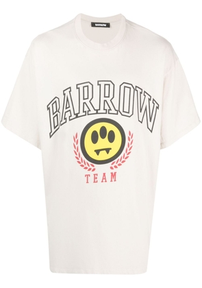 BARROW logo-print cotton T-shirt - Neutrals