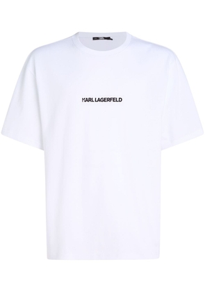 Karl Lagerfeld Ikonik Outline organic-cotton T-shirt - White
