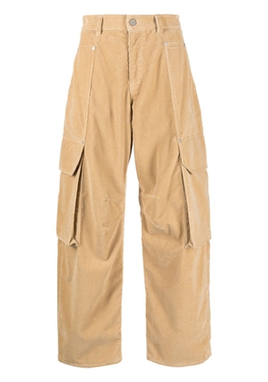 Palm Angels corduroy cotton cargo trousers - Brown