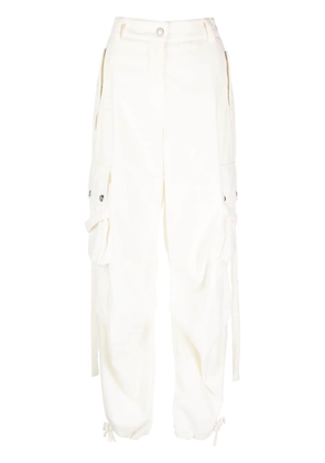 MSGM cotton velvet cargo trousers - White