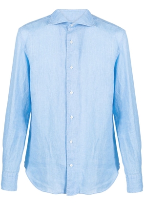 Boggi Milano long-sleeve linen shirt - Blue