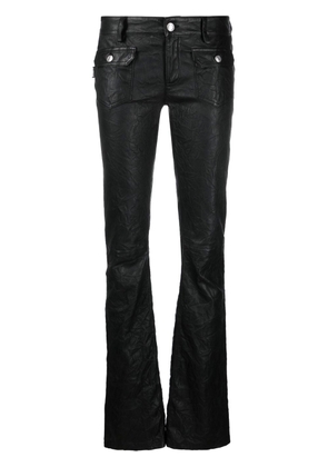 Zadig&Voltaire kick-flare leather jeans - Black