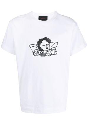 Simone Rocha graphic-print cotton T-shirt - White