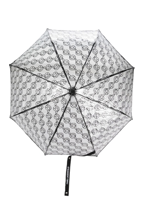 Karl Lagerfeld K/Ikonik 2.0 logo-print umbrella - White